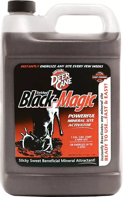 1 Gallon Deer Cane Black Magic Liquid Attractant Jug by Evolved