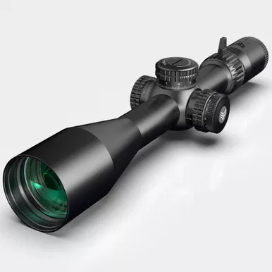 10 Ring Swampfox Warhawk Rifle Scope 3-15x50 FFP MIL Reticle Black