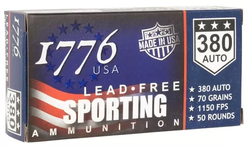 1776 USA 1776380070 Lead Free Sporting 380ACP 70gr Lead Free Ball 50 Per Box/20 Case