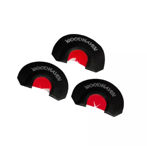 3 Pack Red Ninja Diaphragm Turkey Calls by WoodHaven