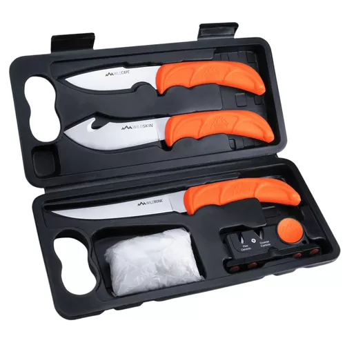 6 Piece Wild Lite Fixed Knife Set With Sharpener & Case by Outdoor Edge