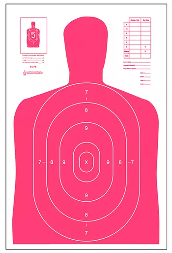Action Target B-27E Target 23x35 Inch Red 100 Pack