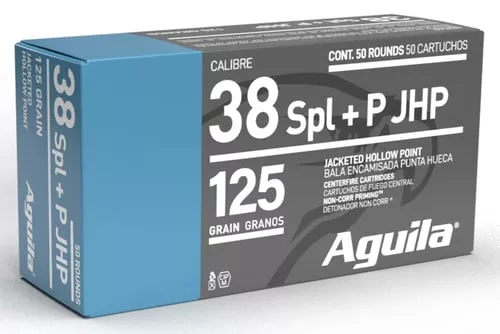 AGUILA 38 SPL JHP 125GR 50RD BOX 10 BXS PER CS