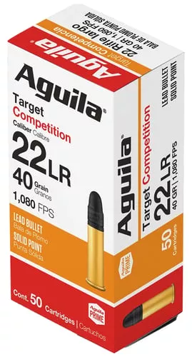 Aguila Ammunition .22 Target Rifle Ammo - 40 Grain | Solid Point | 50rd Box