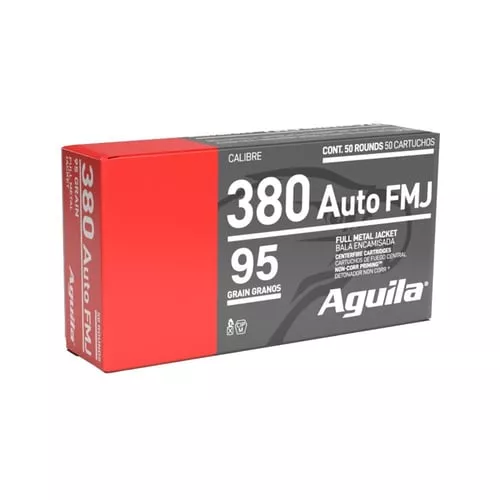 Aguila Ammunition .380 Auto Handgun Ammo - 95 Grain | FMJ | 1000rd Case