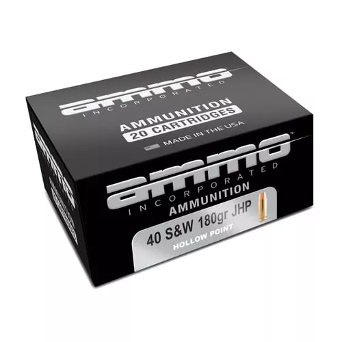AMMO INC 40 S&W 180GR JHP 20RD BOX 200 CASE