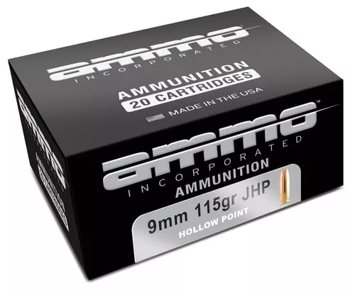 AMMO INC 9MM 115GR JHP 20RD BOX