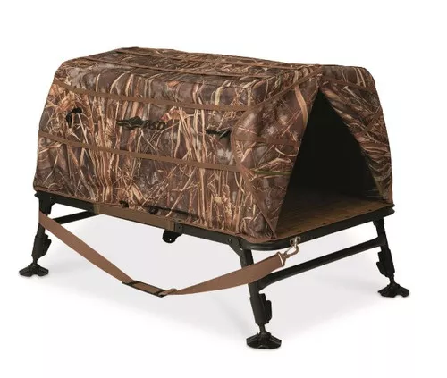Avery Low Ground-Force Dog Blind in Max-7 Camo by Banded