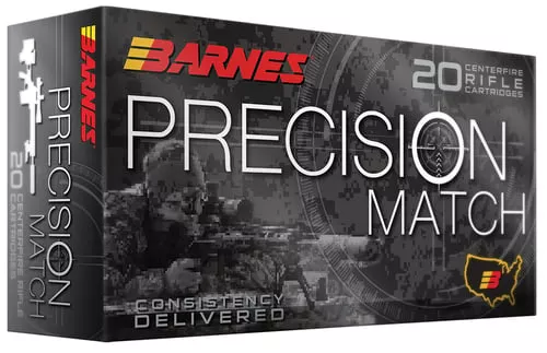 Barnes Bullets 32018 Precision Match223Rem 77gr Match Burner OTM BT 20 Per Box/10 Case