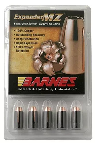 Barnes Expander MZ FB Muzzleloader Bullets 50 Cal .451" 300Gr 15-Pack