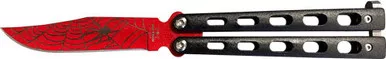 Bear & Son Widow Series Butterfly Knife 3" Red/Black