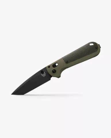 Benchmade Redoubt AXIS Folding Knife 3.53" - Ranger Green/Forest Grivory (60-62HRC)