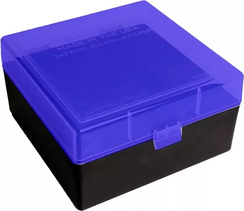 Berrys 87439 Ammo BoxBlue/Black Polypropylene 100rd