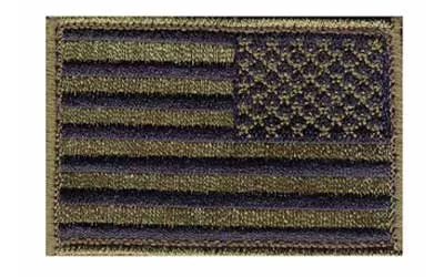 BH PATCH AMERICAN FLAG RVRSD TAN/BLK