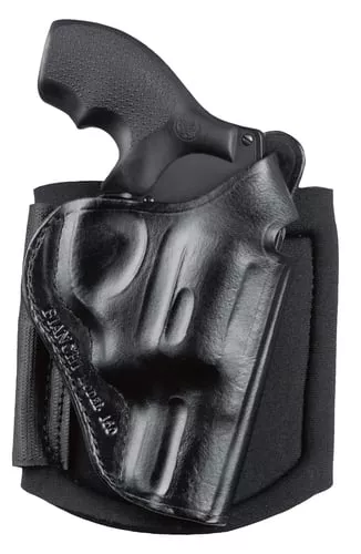 Bianchi 24834 NegotiatorAnkle Black Leather Hook & Loop Fits S&W J Frame Right Hand