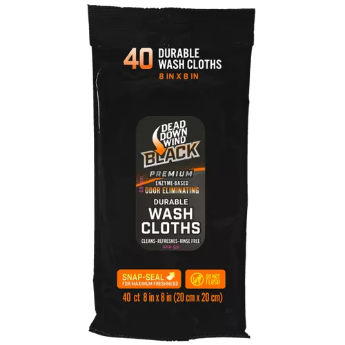 BLACK 40 count Wash Cloth by Dead Down Wind