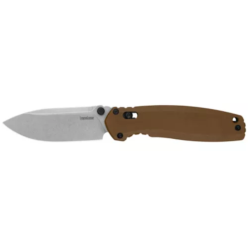 Broadside Spear Point Folding Knife with Tan Handle by Kershaw