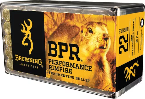 Browning Ammo B194122050 BPR Performance Rimfire22LR 37gr Fragmenting 50 Per Box/20 Case