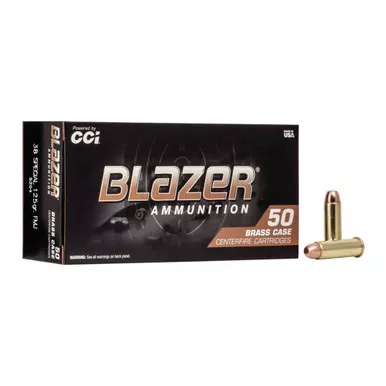 CCI Blazer Brass .38 Spl 125gr FMJ 865fps Box/50