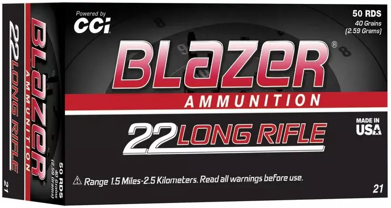 CCI Blazer High Velocity 22LR 40 Gr. Lead Round Nose 50/Box