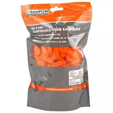 Champion Foam Ear Plugs 50 Pair Bag