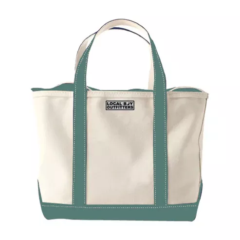 Cream & Teal Solid Beach Tote Bag by Local Boy Outfitters