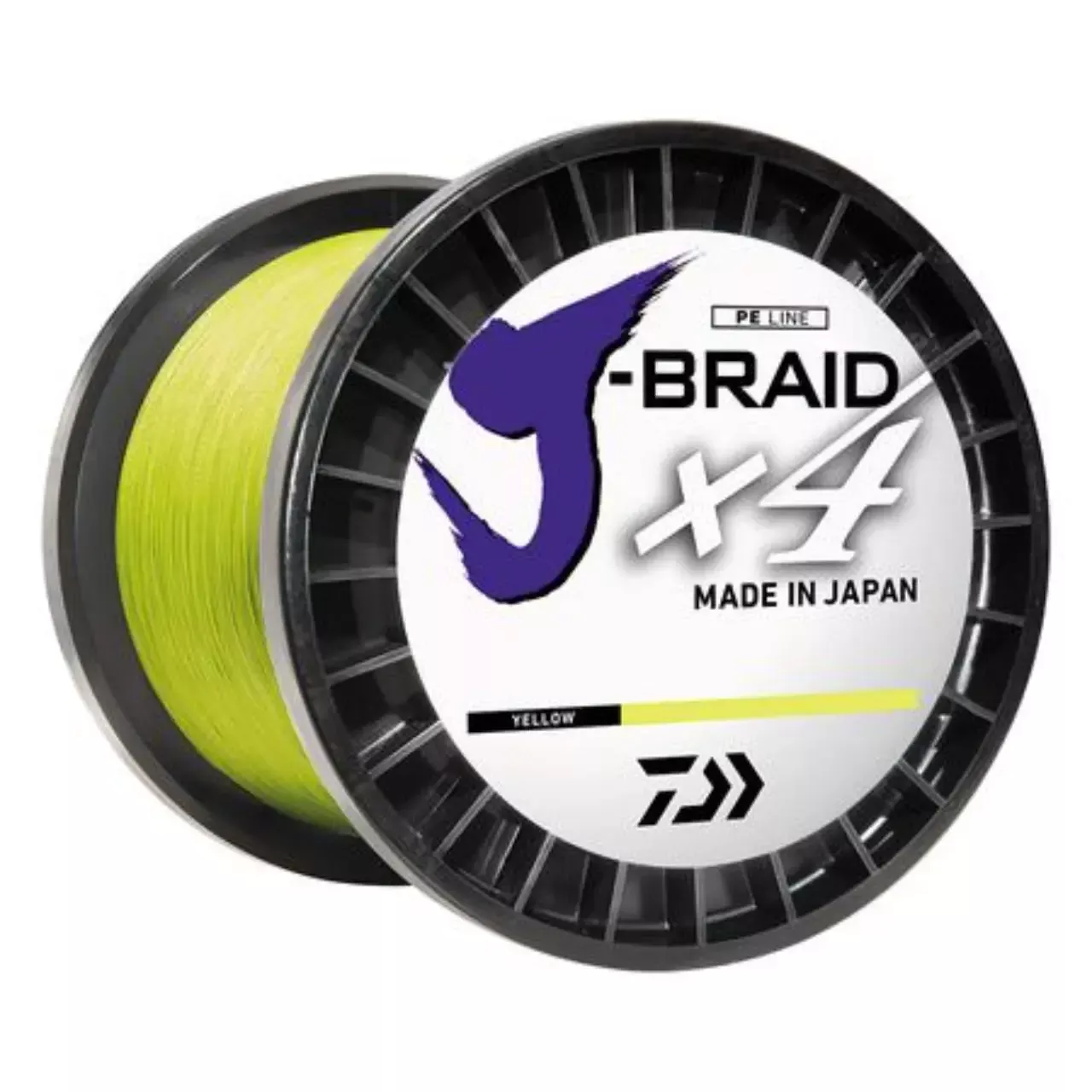 Daiwa J-Braid X4 Braided Line-Fluorescent Yellow-20 lb.