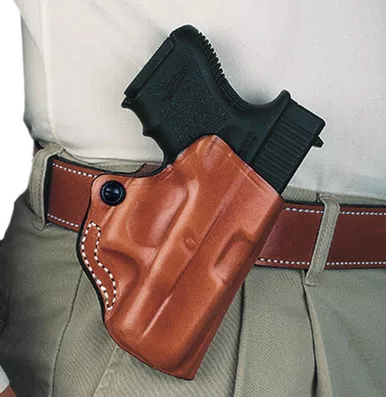 DeSantis Mini Scabbard OWB Holster Right Hand S&W J Frame Leather Tan