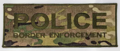 DS Police Border Enforcement Unit Police Patch (4" x 10")