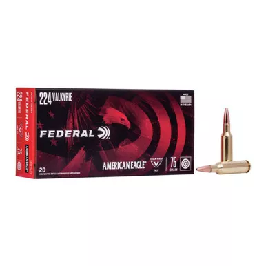 Federal American Eagle .224 Valkyrie 75gr FMJ Box/20