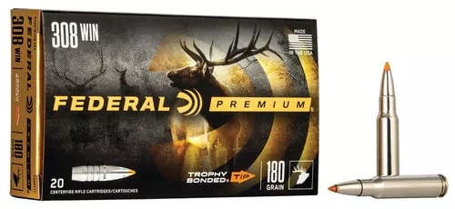 Federal P308TT1 Premium308Win 180gr Trophy Bonded Tip 20 Per Box/10 Case