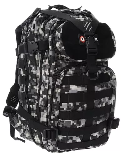 GPS Bags T1611BOBGD Bugout Bag Tactical Gray Digital 600D Polyester 2 Handguns