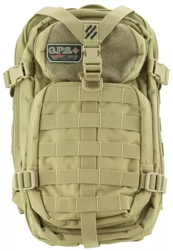 GPS Bags T1611LTB Tactical Bugout 1000D Nylon Tan with Lockable Retention System, YKK Zippers, MOLLE Webbing & Pull-Out Rain Cover Holds 2 Handguns & Magazines