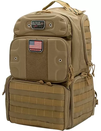 GPS TACTICAL RANGE BACKPACK TALL W/WAIST STRAP TAN NYLON!