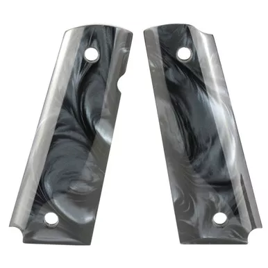 Hogue 1911 Government Grips Polymer Black Pearlized