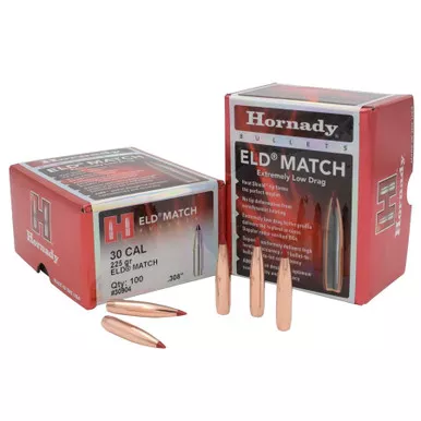 Hornady ELD-M Match Bullets 30 Cal (308 ) 225 Gr BT Box/100