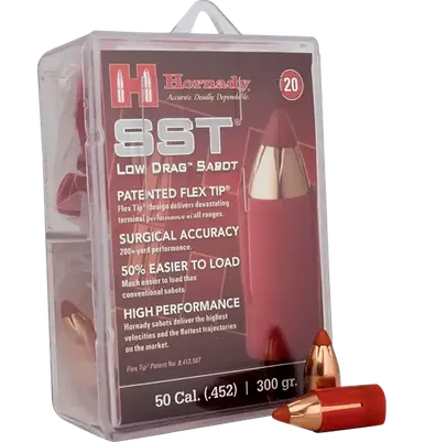 Hornady Muzzleloader Bullets .50 Cal .45 Cal 300gr SST 20/Box