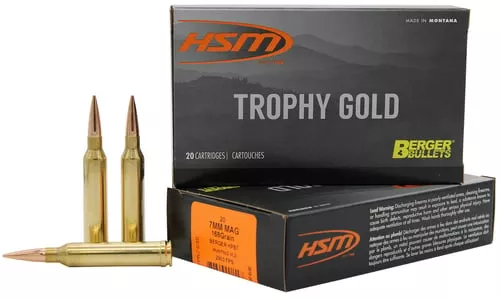 HSM TROPHY GOLD 7MMREM 168GR BERGER VLD20/20
