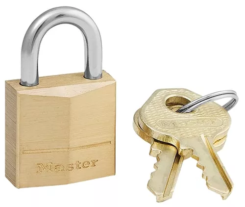 Master Lock 120D PadlockOpen With Key Gold Brass