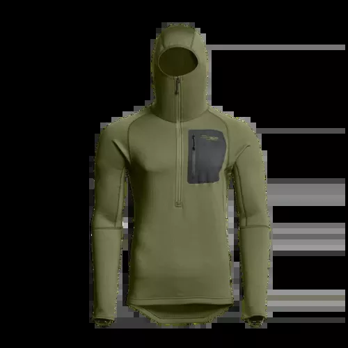 Men's Heavyweight Half Zip Pullover Hoodie by Sitka