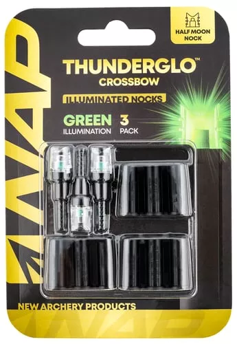 NAP Thunderglo Lighted Crossbow NocksGreen Universal Fit 3 pk.