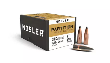 Nosler Bullets .30 Cal 165gr Partition Spitzer .308" Box/50