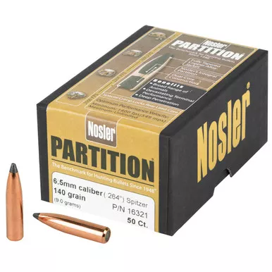 Nosler Partition 6.5mm 140gr SPT Bullets 50ct