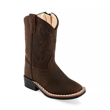 OLD WEST Toddler's Broad Square Toe Cowboy Boots (BSI19)