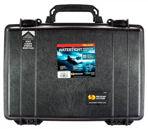 Pelican 1470000110 Protector Laptop Case Black 16" Interior Polymer