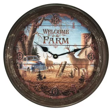 Rivers Edge 15 Inch Deer Clock