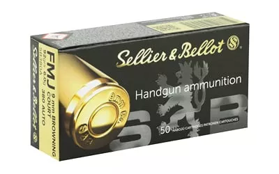 S&B 380ACP 92GR FMJ 1000RD CS
