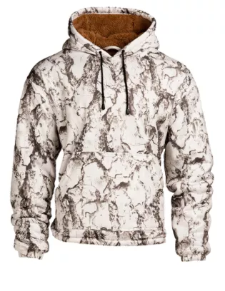 Snow Camo Softshell Fleece Lined Hoodie