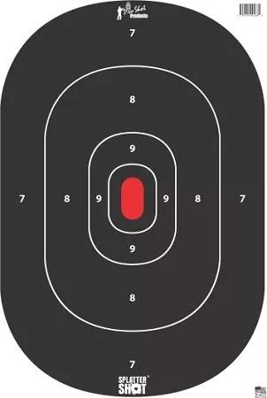 SPLATTER SHOT TARGET 12"X18" SILHOUETTE SPLATTER SHOT 8PK