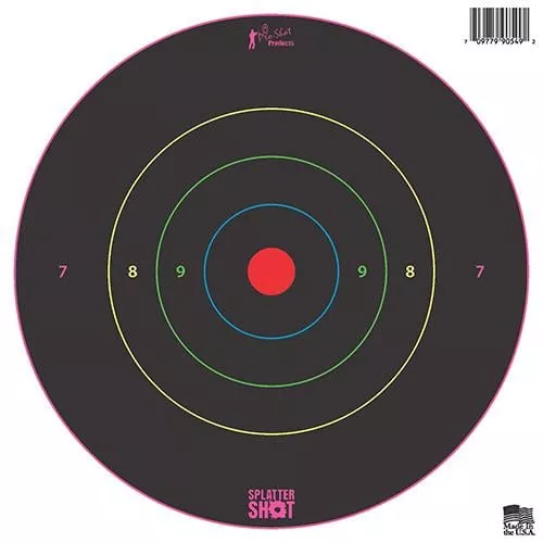 SPLATTER SHOT TARGET 8" BULLSEYE MULTI-COLOR 6PK